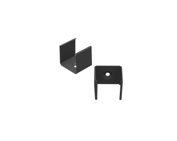 AL12-GLS3-AB-MB-m, Uchwyt czarny metalowy do profili GLS3 metal black clips