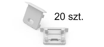 AL12-GLG3-LW-EC-SET10, komplet zaślepek bialych do 10 profili GLG3 endcap set for 10 white profiles