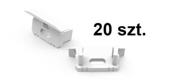 AL12-GLG2-LW-EC-SET10, komplet zaślepek bialych do 10 profili GLG2 endcap set for 10 white profiles